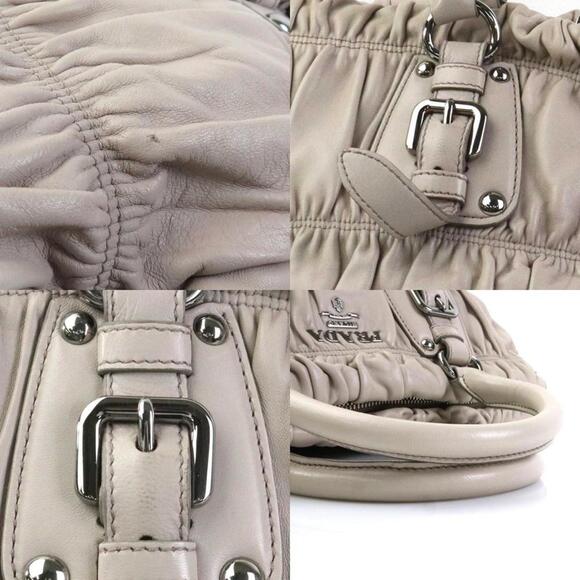 PRADA Gray Leather Shoulder Bag - Picture 4 of 5